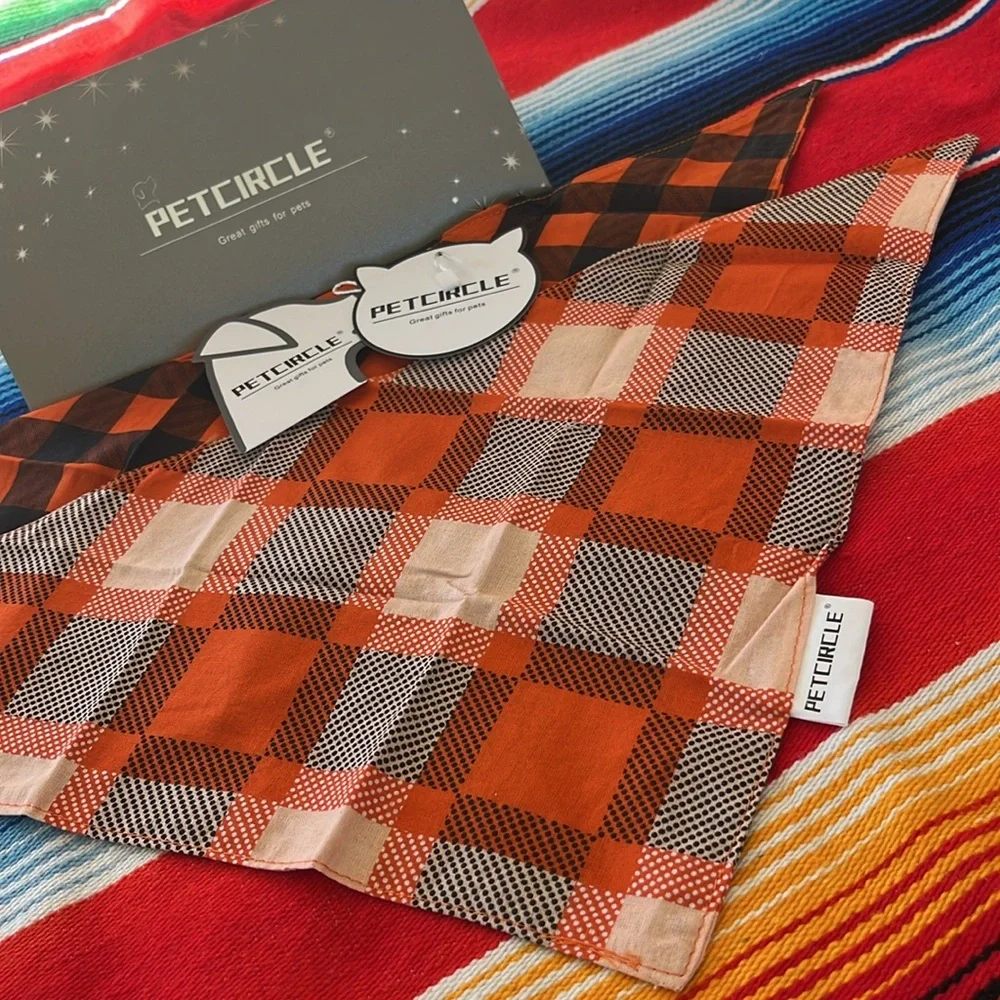 PETCIRCLE BANDANA SET OF 2 - Size Medium - NWT - Dogs or Cats